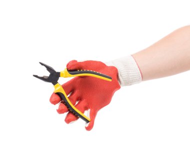 pense elinde eldiven el.