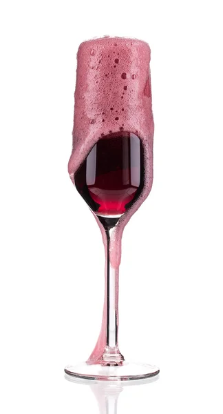 Close up of red champagne in glass. — Stock Photo, Image