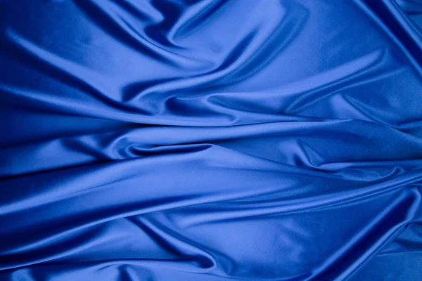 Blaue Seidendrapierung. — Stockfoto