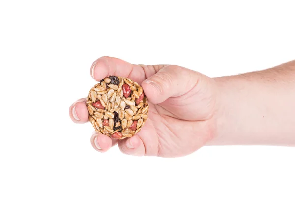 Amendoins torrados sementes de girassol na mão . — Fotografia de Stock