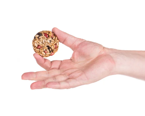 Roasted peanuts seeds in hand. — Stock Photo, Image