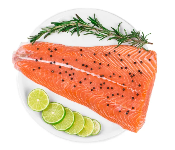 Filete de salmón con pimiento cítrico . — Foto de Stock