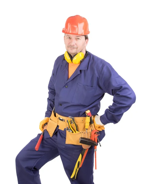Worker in hard hat. — Stock Photo, Image