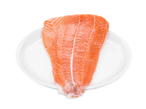 Filé de salmão no prato . — Fotografia de Stock