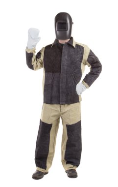 Maske kaynak işçisi.