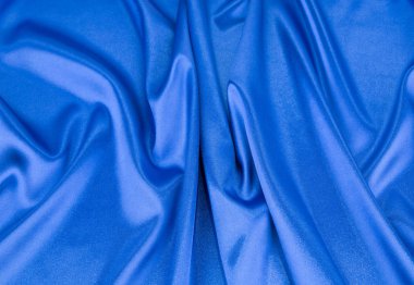 Mavi ipek kumaştan