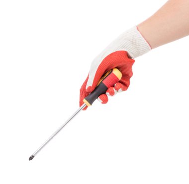 Torpido gözünde tornavida tutan el. 