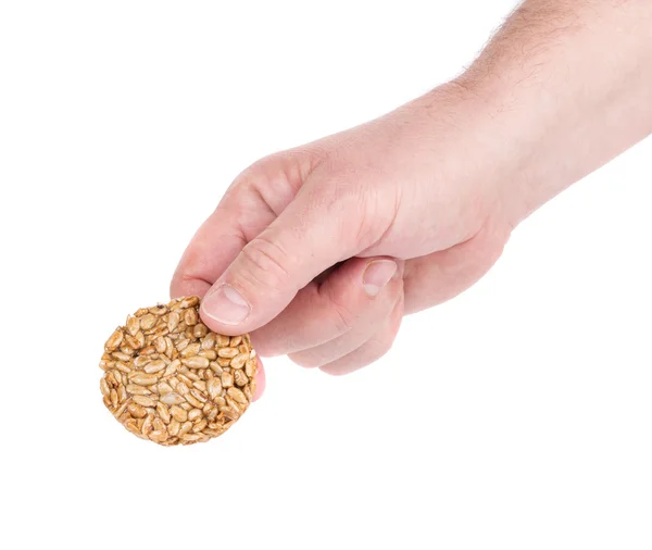 Roasted peanuts seeds in hand. — Stock Photo, Image