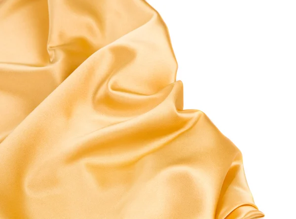 Žluté hedvábné tkaniny — Stock fotografie