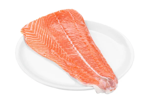 Филе лосося на тарелке . — стоковое фото