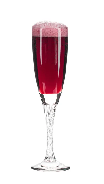 Red champagne in glass. — Stock Photo, Image