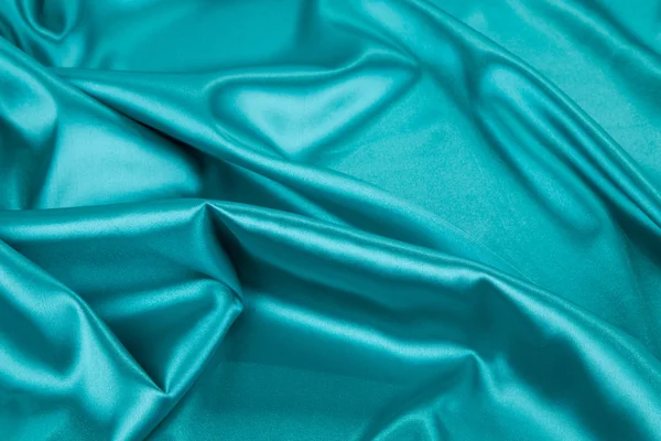 Tissu de soie bleu — Photo