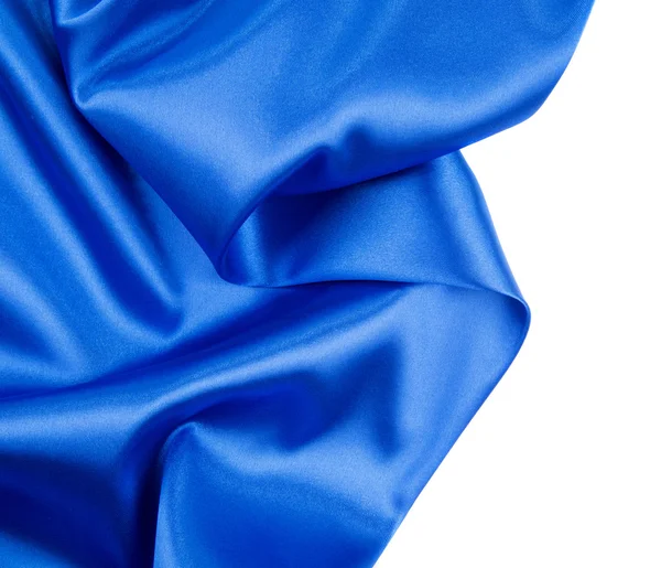 Синяя шелковая ткань — стоковое фото