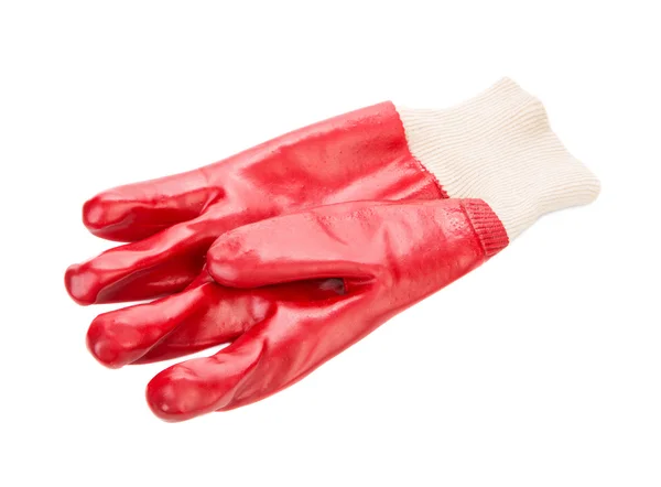 Close up of red rubber glove. — Stock Photo, Image