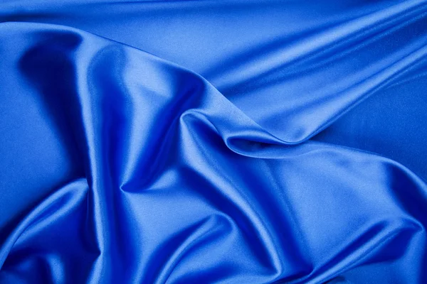蓝色的丝绸布 — 图库照片