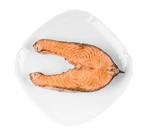 Filet de saumon sur assiette — Photo