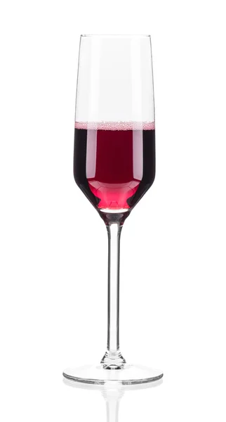 Close-up de copo de champanhe vermelho . — Fotografia de Stock