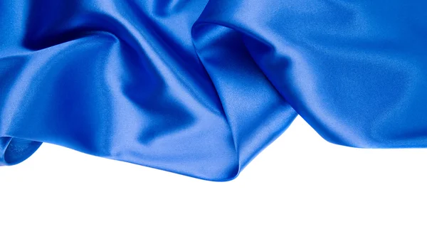 Niebieski jedwabnych draperiiboxning design över vit bakgrund vektor illustration. — Zdjęcie stockowe