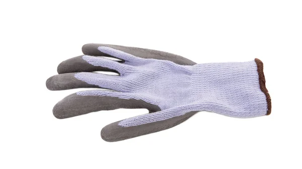 Close up van grijze rubberen handschoen. — Stockfoto