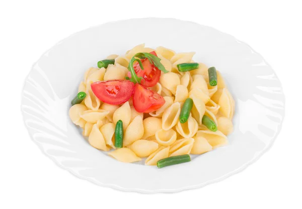 Pasta italiana con tomate como alta cocina . —  Fotos de Stock