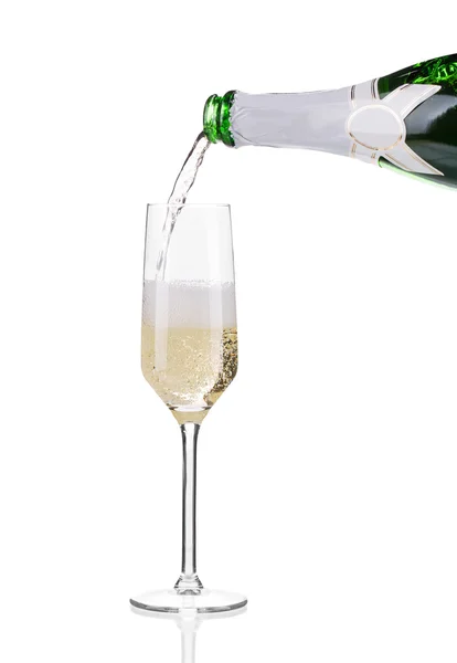 Champagne pouring in a glass. — Stock Photo, Image