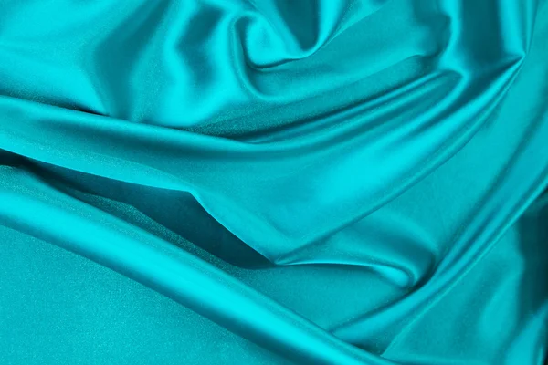 Textura de tela de seda azul — Foto de Stock