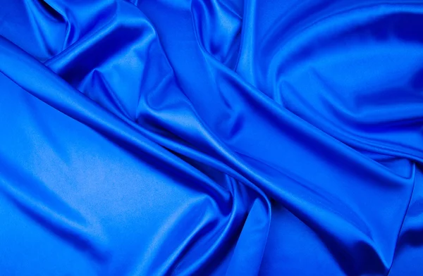 Blue silk cloth texture — Stock Photo, Image