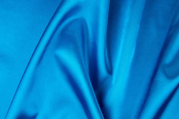 Texture tissu soie bleue — Photo