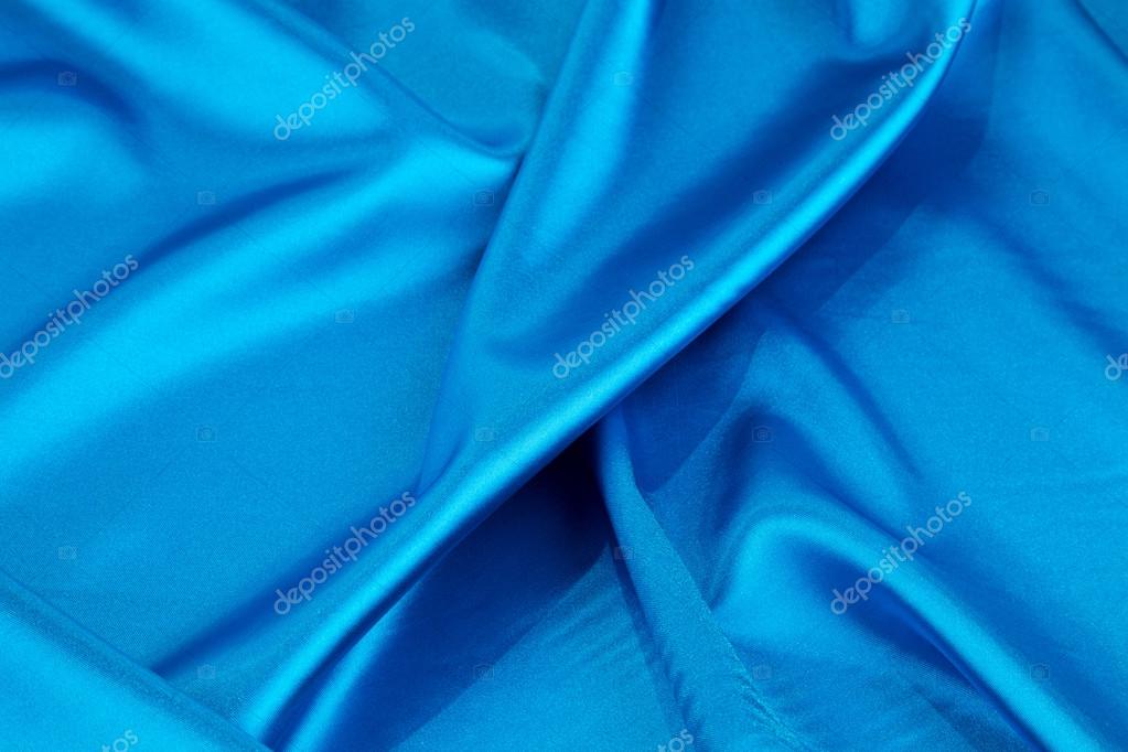 Blue silk cloth texture close up. Stock Photo by indigolotos