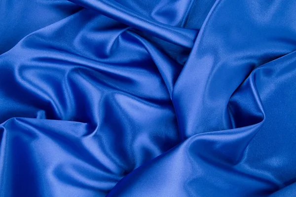 Blue silk drapery. — Stock Photo, Image