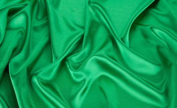 Green silk drapery. — Stock Photo, Image