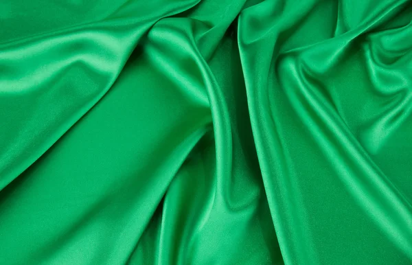 Green silk drapery. — Stock Photo, Image