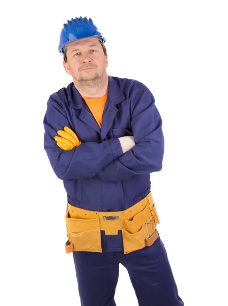 Worker in protective helmet. — Stock Photo, Image