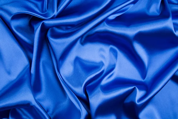 蓝色丝绸帷幔. — 图库照片