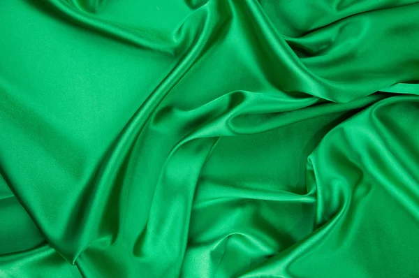 Yeşil ipek perdelik. — Stok fotoğraf