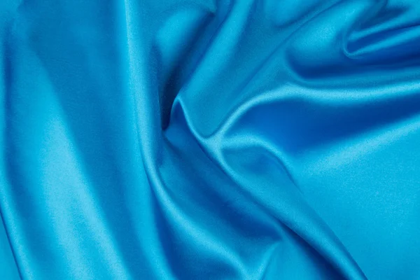 Синяя шелковая ткань — стоковое фото