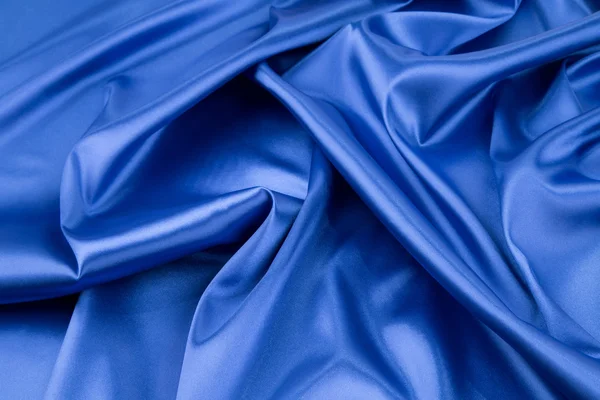 Blue silk cloth. — Stock Photo, Image