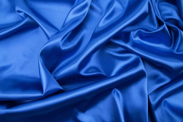 Blue silk cloth. — Stock Photo, Image