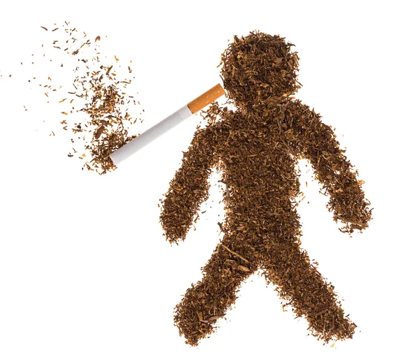 Haufen Tabak auf weißem Grund — Stockfoto