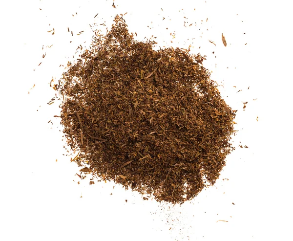 Heap of tobacco on white — Stock Photo, Image