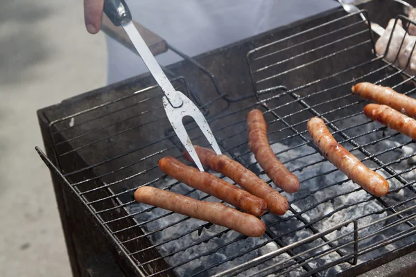 Nicely grilled sausages — Stock Photo, Image
