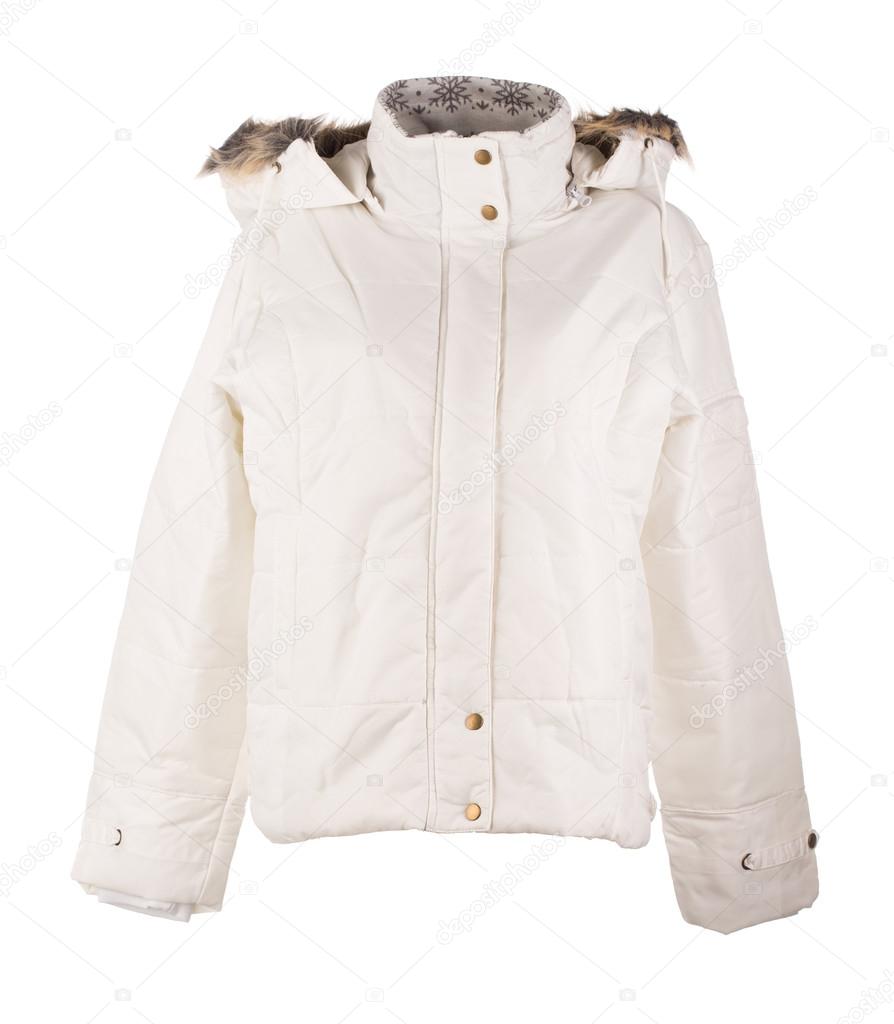 white jacket over white background