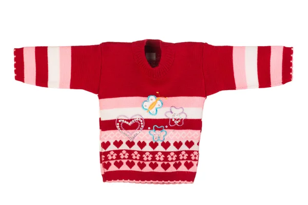 Children's red sweater — Stock Photo, Image