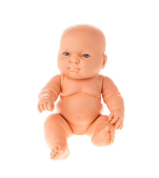 Baby doll geïsoleerd in wit — Stockfoto
