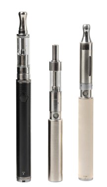 Çeşitli modern elektronik sigara vaporizers.