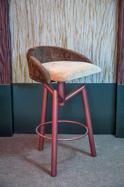 Beige and brown bar chair — Stock Photo, Image