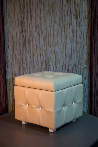 Beige cube chair — Stock Photo, Image