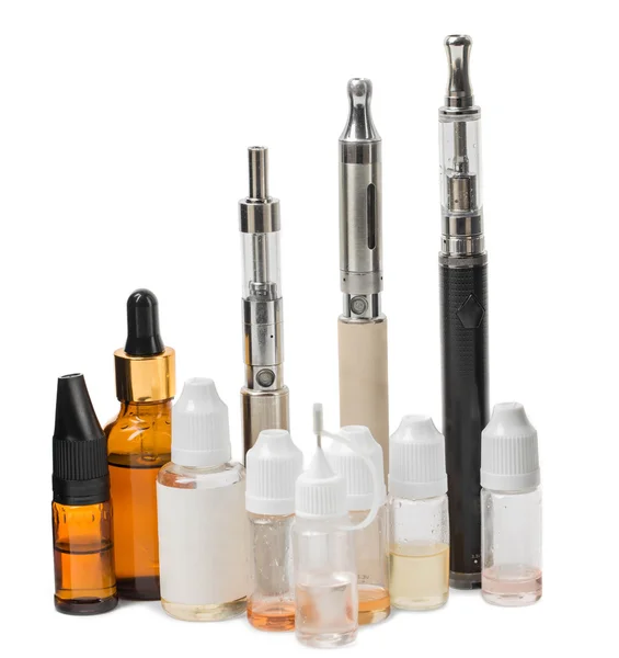 Számos modern elektronikus cigaretta párologtatók. — Stock Fotó