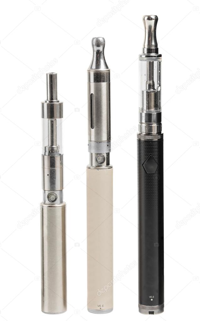 Various modern electronic cigarette vaporizers.