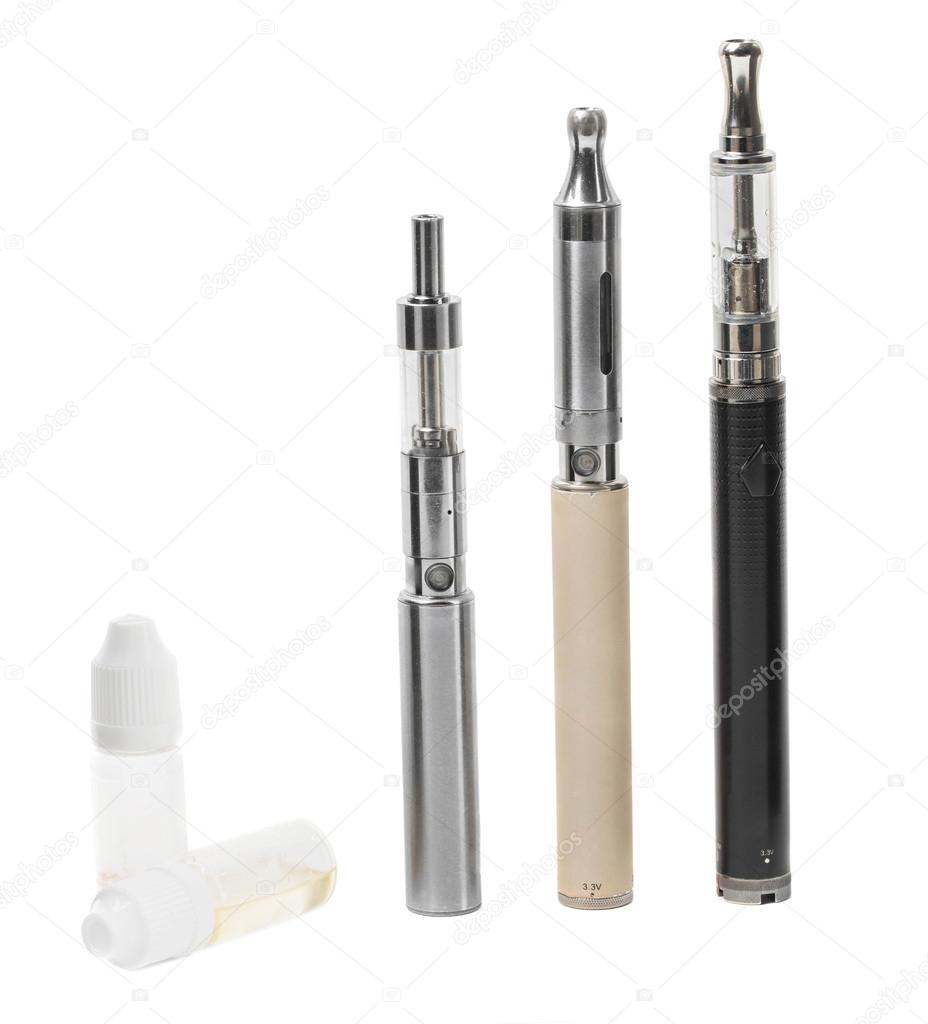Various modern electronic cigarette vaporizers.